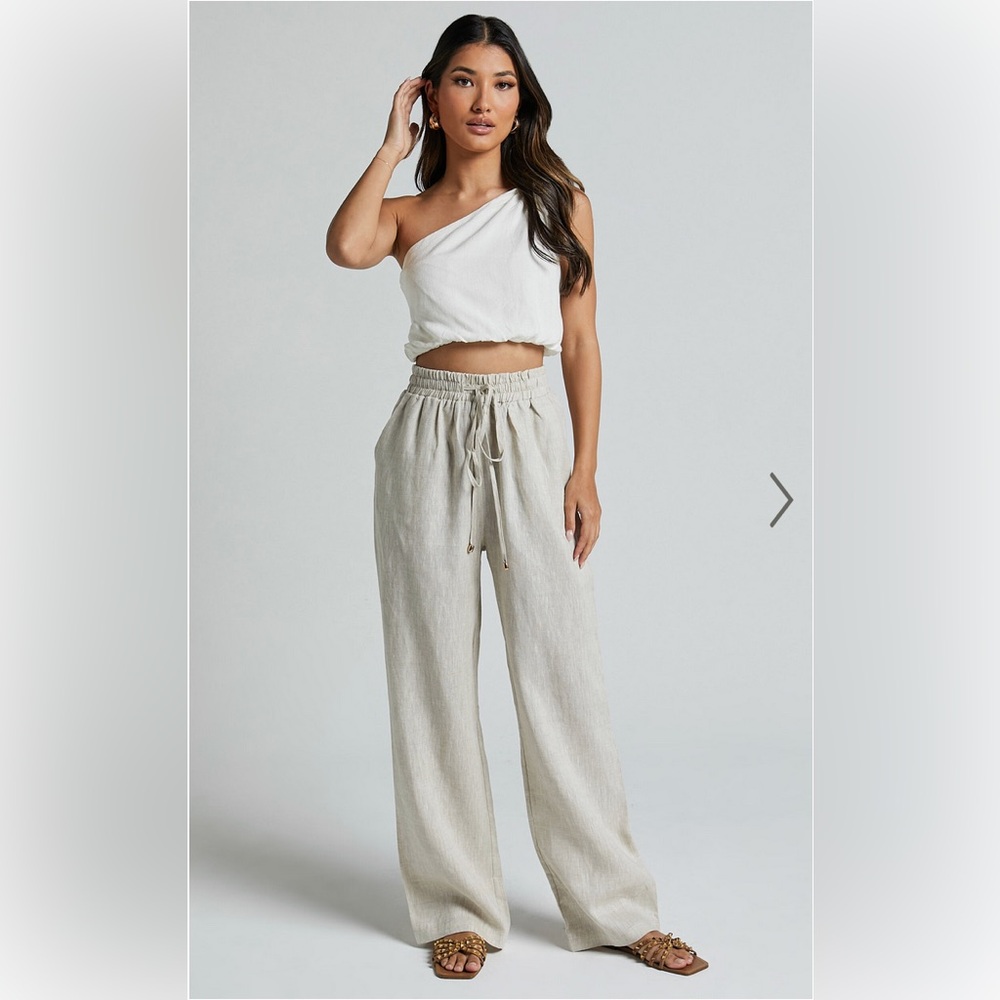 NWT Drawstring Linen Blend Pants